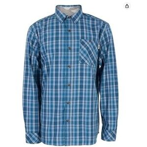 NWT Men’s Blue Plaid Shirts Small Long Sleeve Button Up Commander High Quality